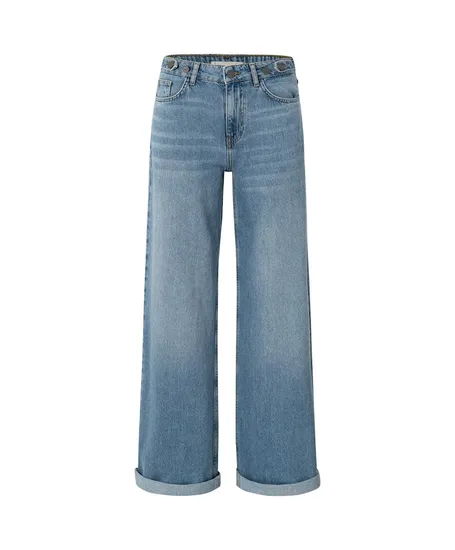 YAYA Jeans Turned-Up Hem Wide Leg