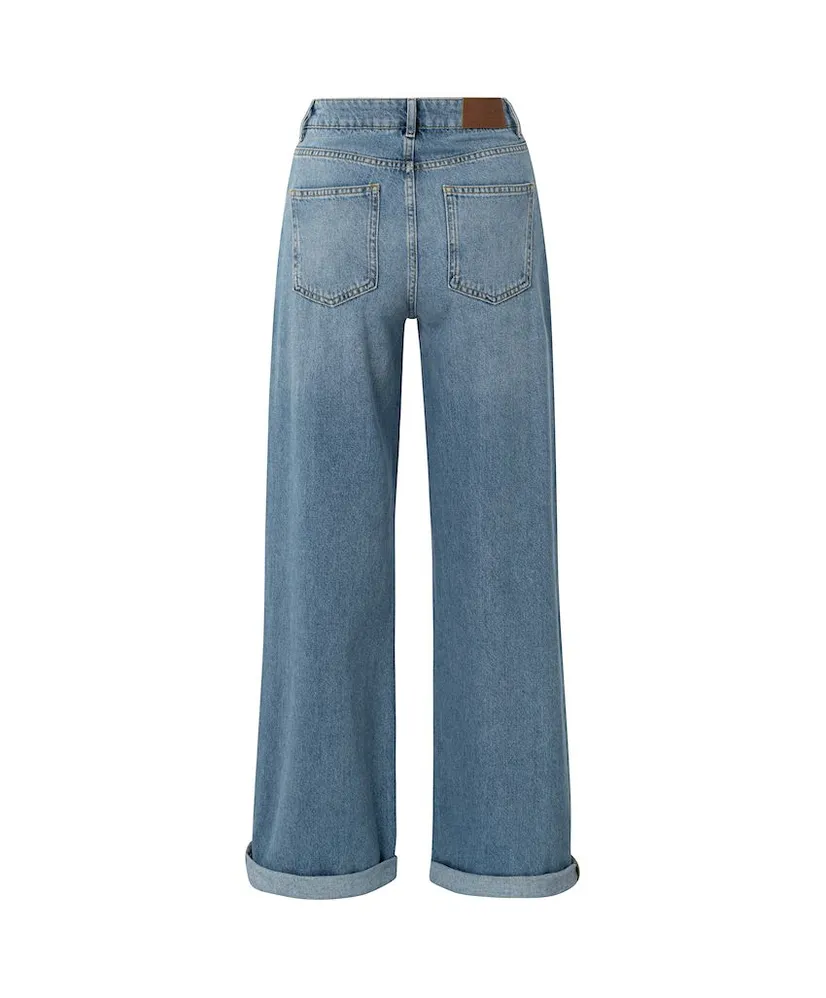 YAYA Jeans Turned-Up Hem Wide Leg