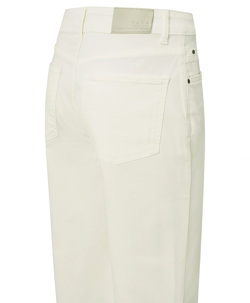 YAYA Mid waist denim w. roll-up