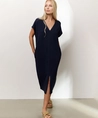 YAYA Midi Jurk Double V-neck