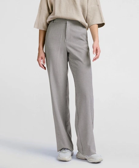 YAYA Pantalon Checkered Wide Leg