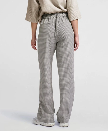 YAYA Pantalon Checkered Wide Leg