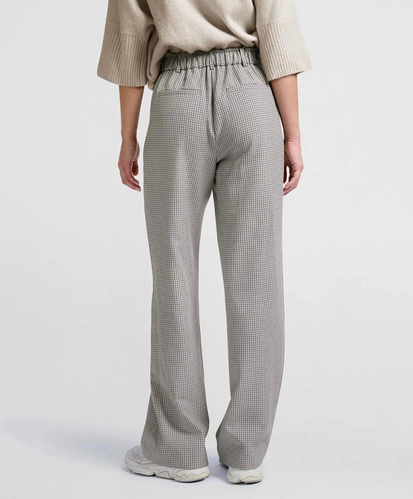 YAYA Pantalon Checkered Wide Leg