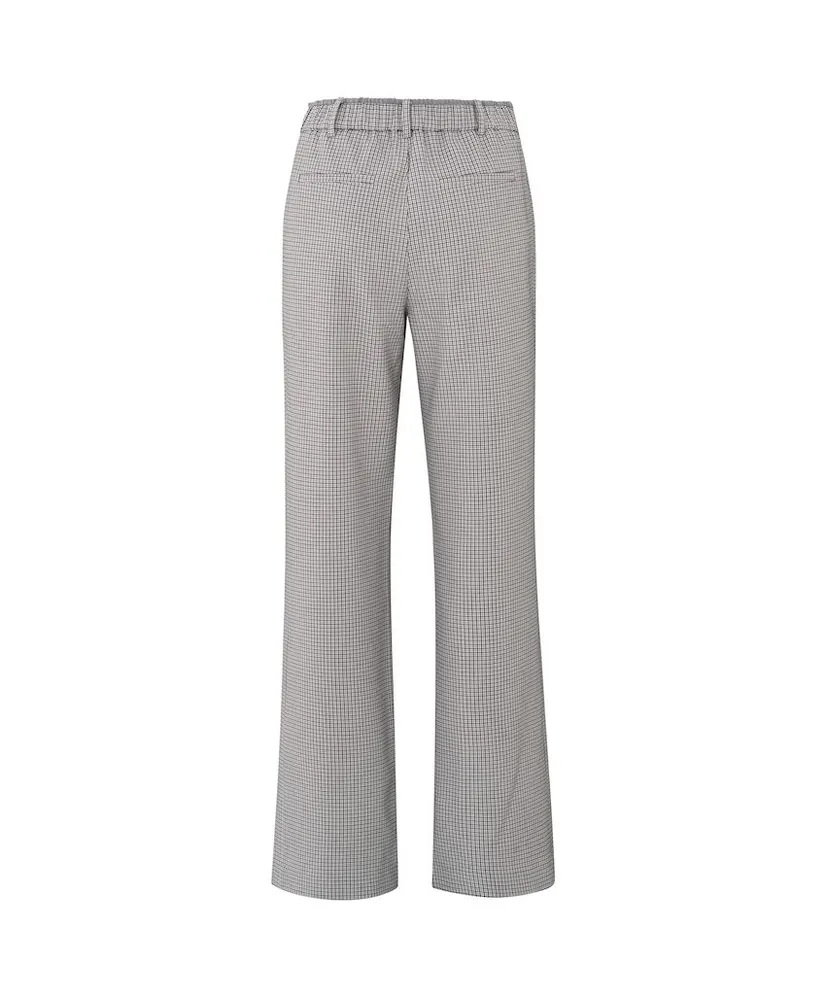 YAYA Pantalon Checkered Wide Leg
