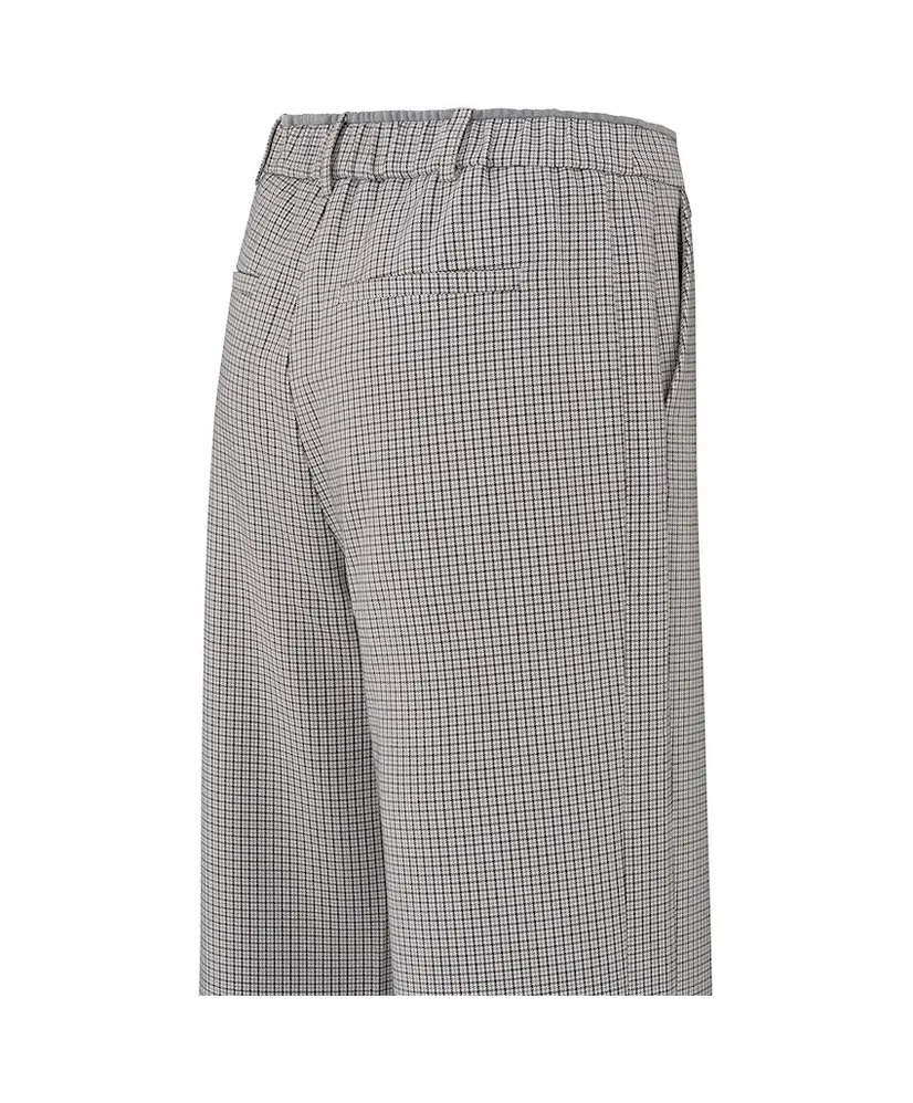 YAYA Pantalon Checkered Wide Leg