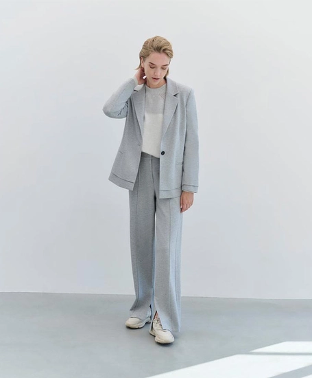 YAYA Pantlaon Soft Melange Tailored Fit