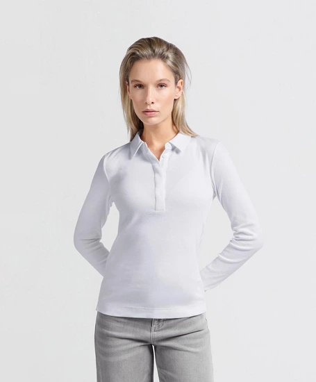 YAYA Polo T-shirt Fine Rib Jersey