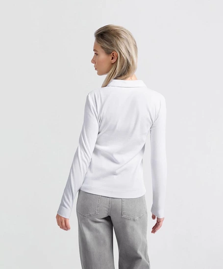 YAYA Polo T-shirt Fine Rib Jersey