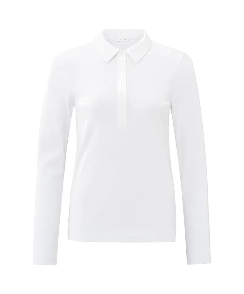 YAYA Polo T-shirt Fine Rib Jersey