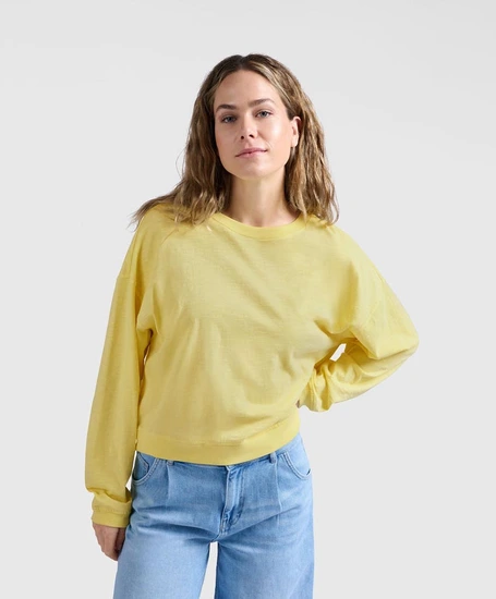 YAYA Sweatshirt Slub Effect