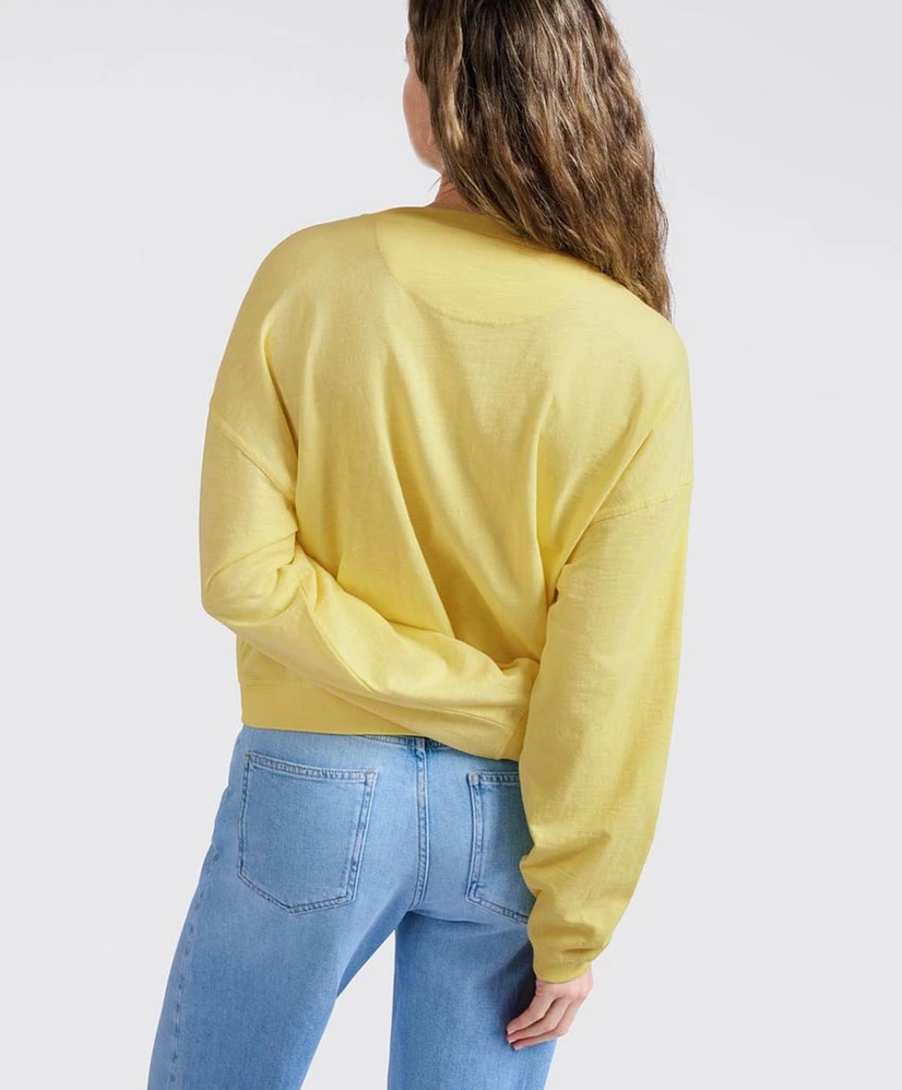 YAYA Sweatshirt Slub Effect