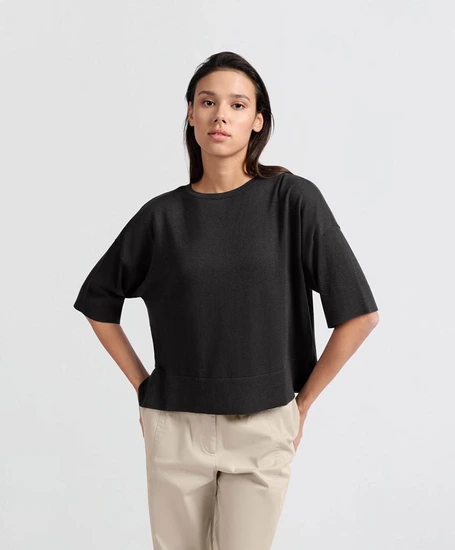 YAYA T-shirt Fine Knitted Oversized