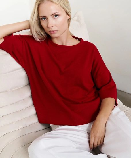 YAYA T-shirt Oversized Fine Knitted