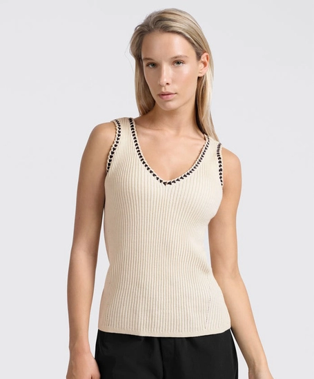 YAYA Top Rib Strik Detail