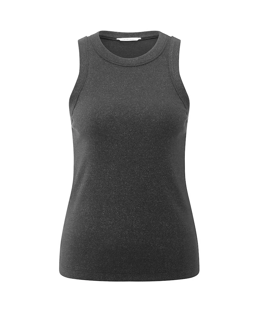 YAYA Top Singlet Rib Metallic