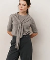 YAYA Trui Fake Scarf