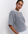 YAYA Trui Fluffy Stripe