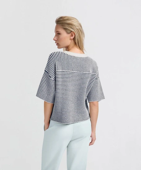 YAYA Trui Fluffy Stripe