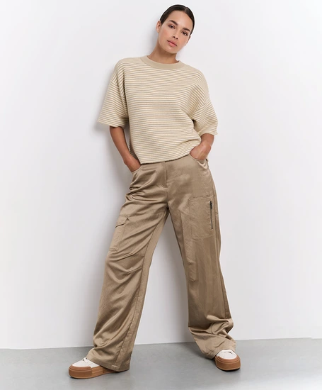 YAYA Trui Fluffy Stripe