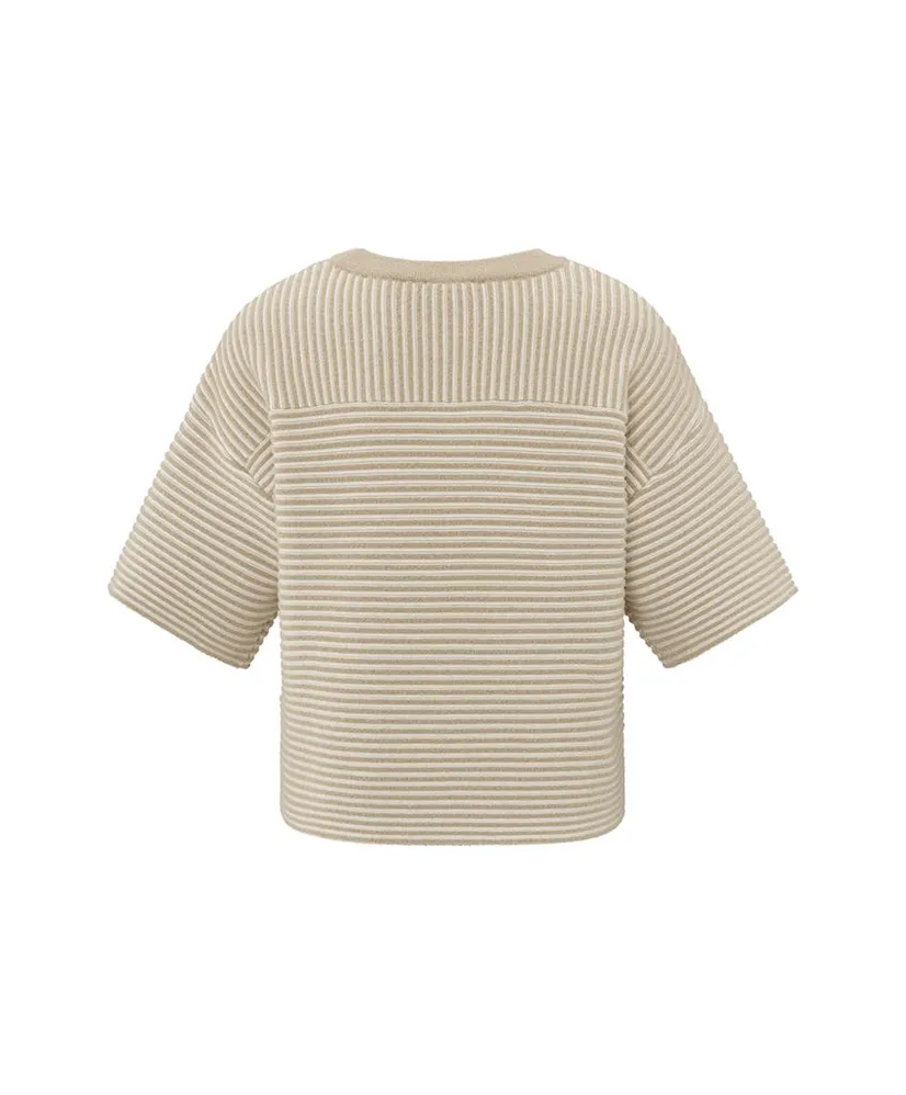 YAYA Trui Fluffy Stripe