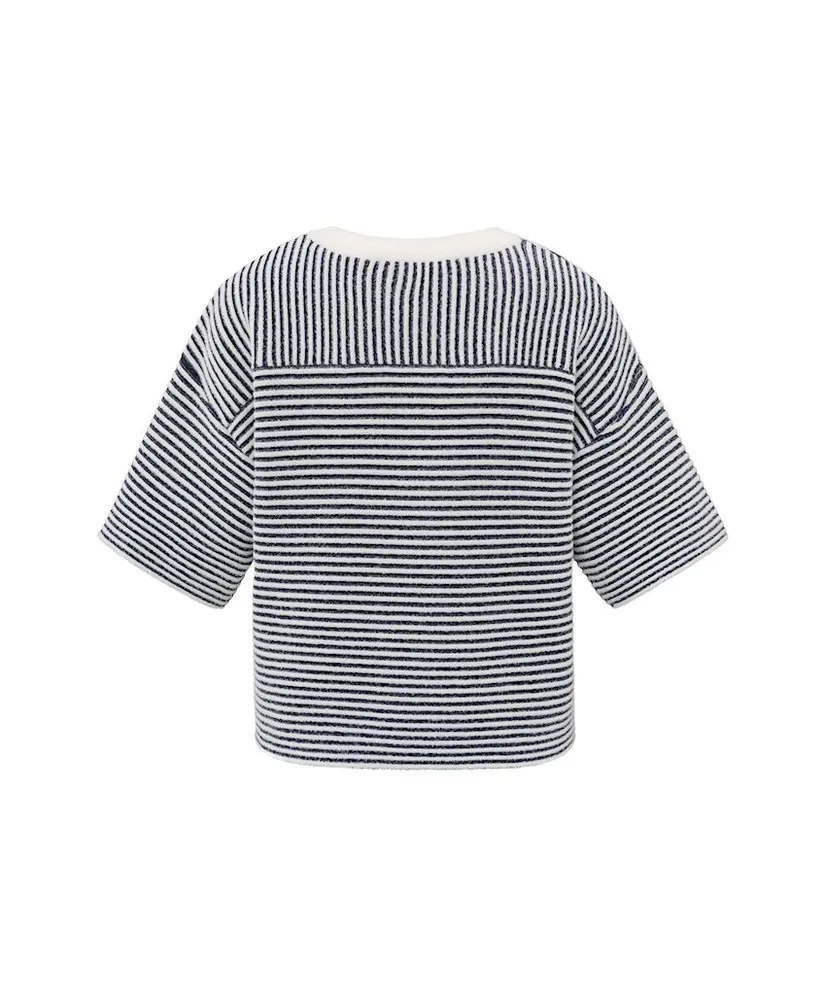 YAYA Trui Fluffy Stripe