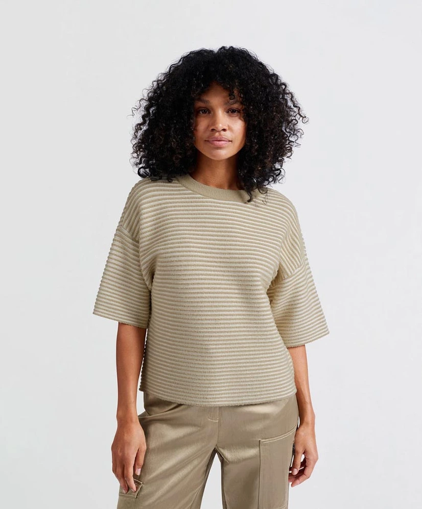YAYA Trui Fluffy Stripe