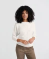 YAYA Trui Jacquard Boatneck