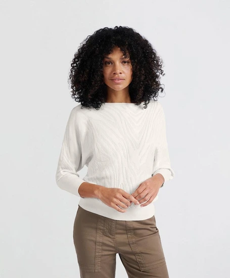 YAYA Trui Jacquard Boatneck