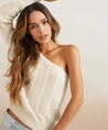 YAYA Trui One Shoulder Cable