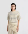YAYA Trui Textured Stripe