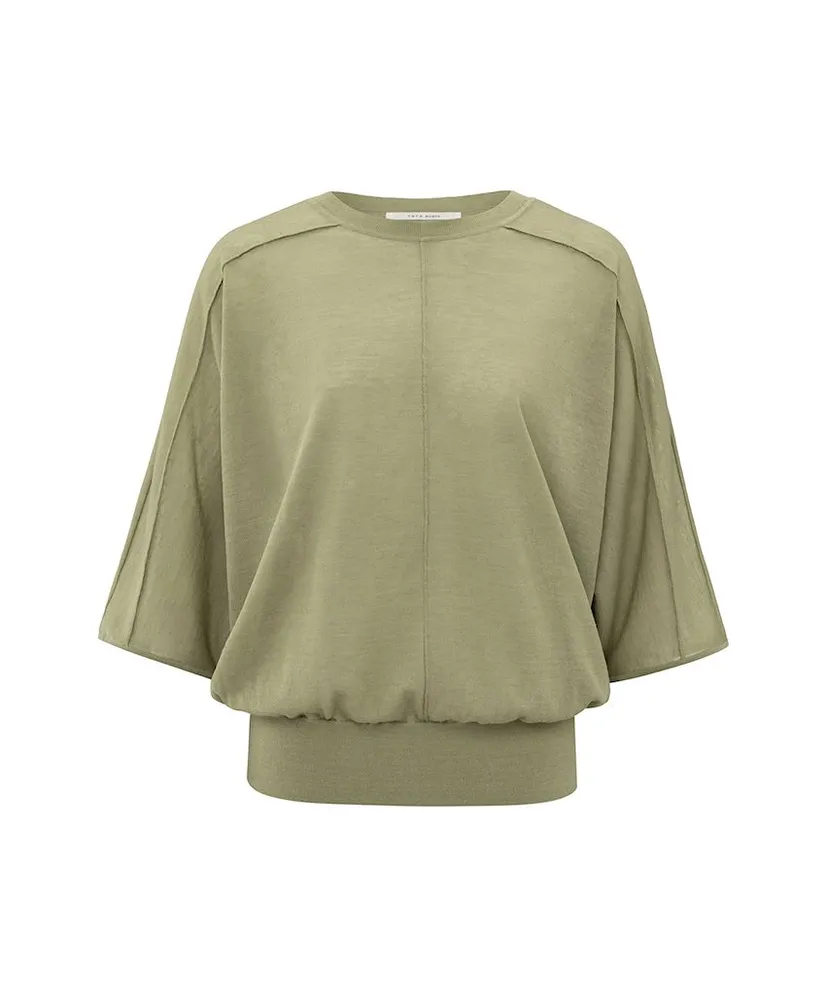 YAYA Trui Transparent Batwing