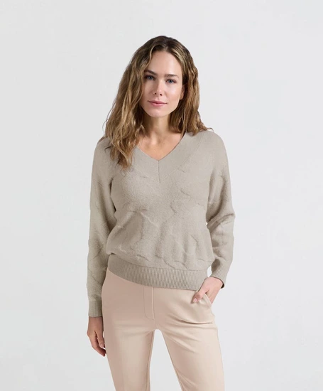YAYA Trui V-neck Texture