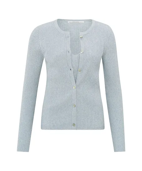 YAYA Trui Vest Fake Rib