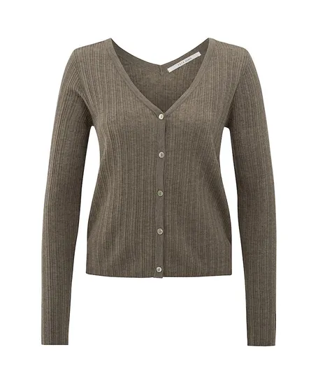 YAYA Vest Fine Rib Knitted