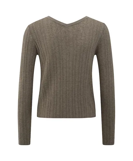 YAYA Vest Fine Rib Knitted