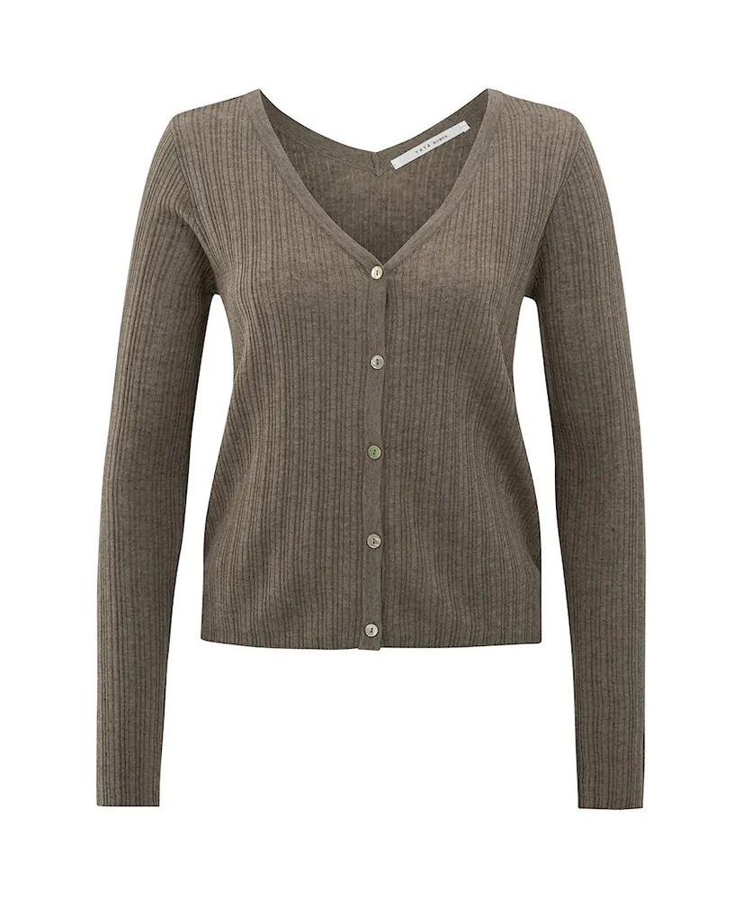 YAYA Vest Fine Rib Knitted