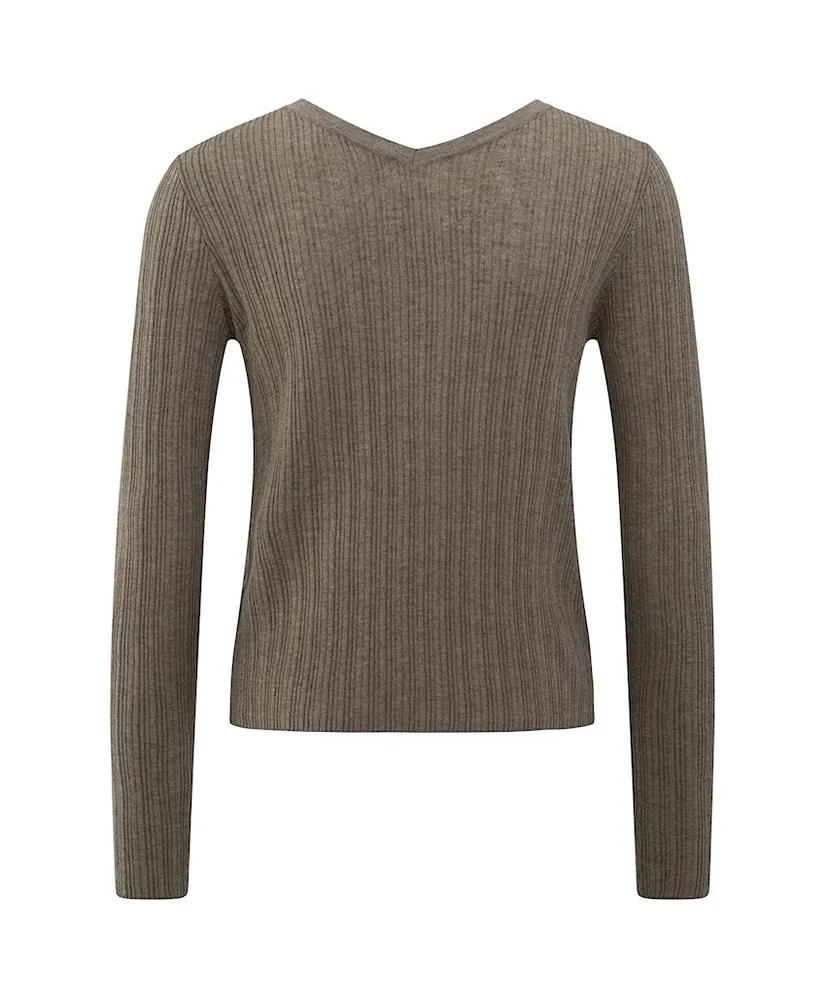 YAYA Vest Fine Rib Knitted