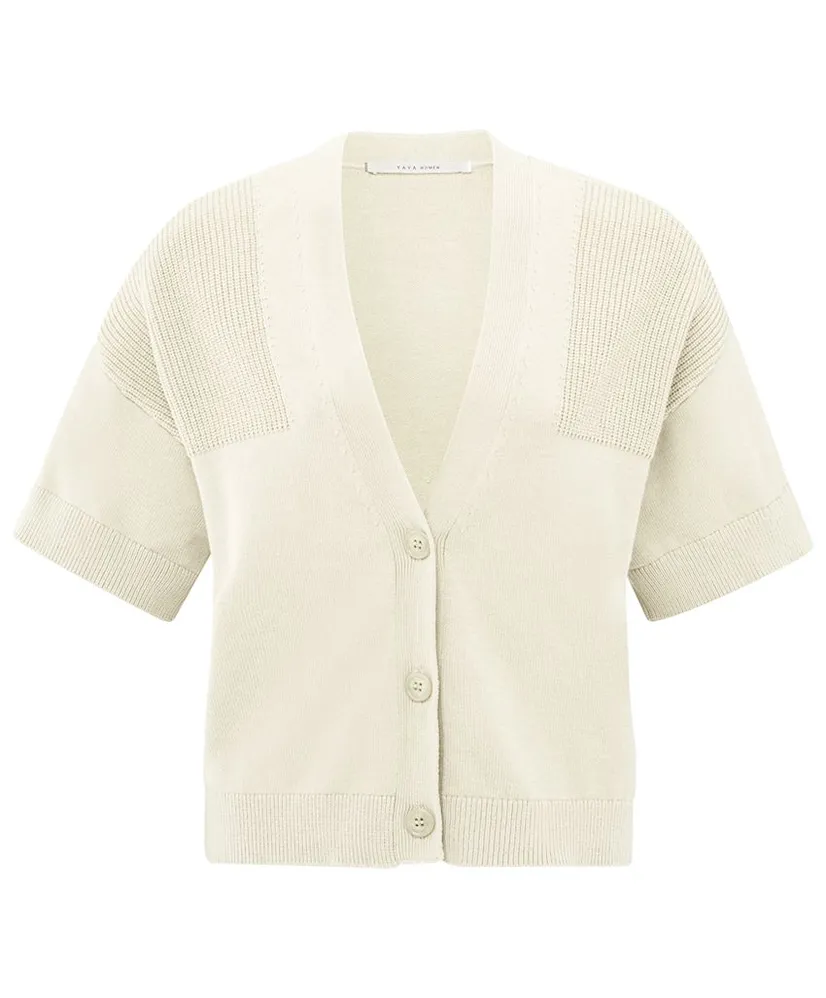 YAYA Vest Rib Gebreid