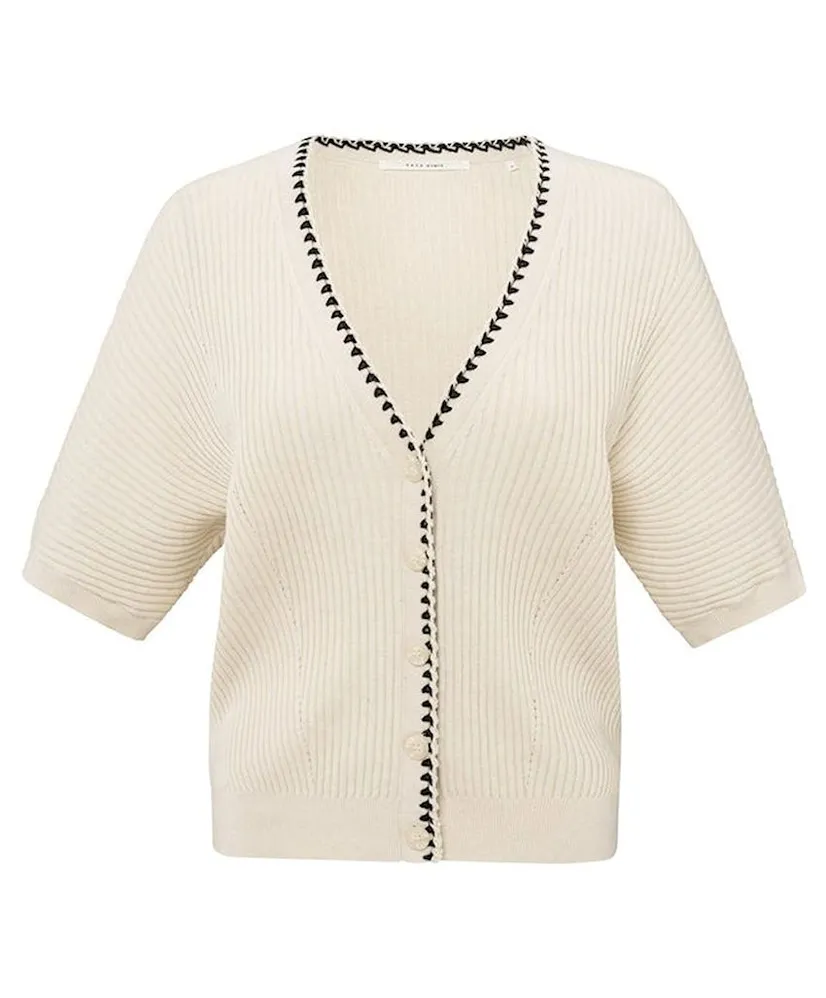 YAYA Vest Rib Strik Detail